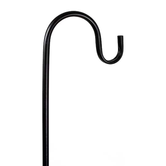 48" Black Metal Shepherd's Hook Garden Stake